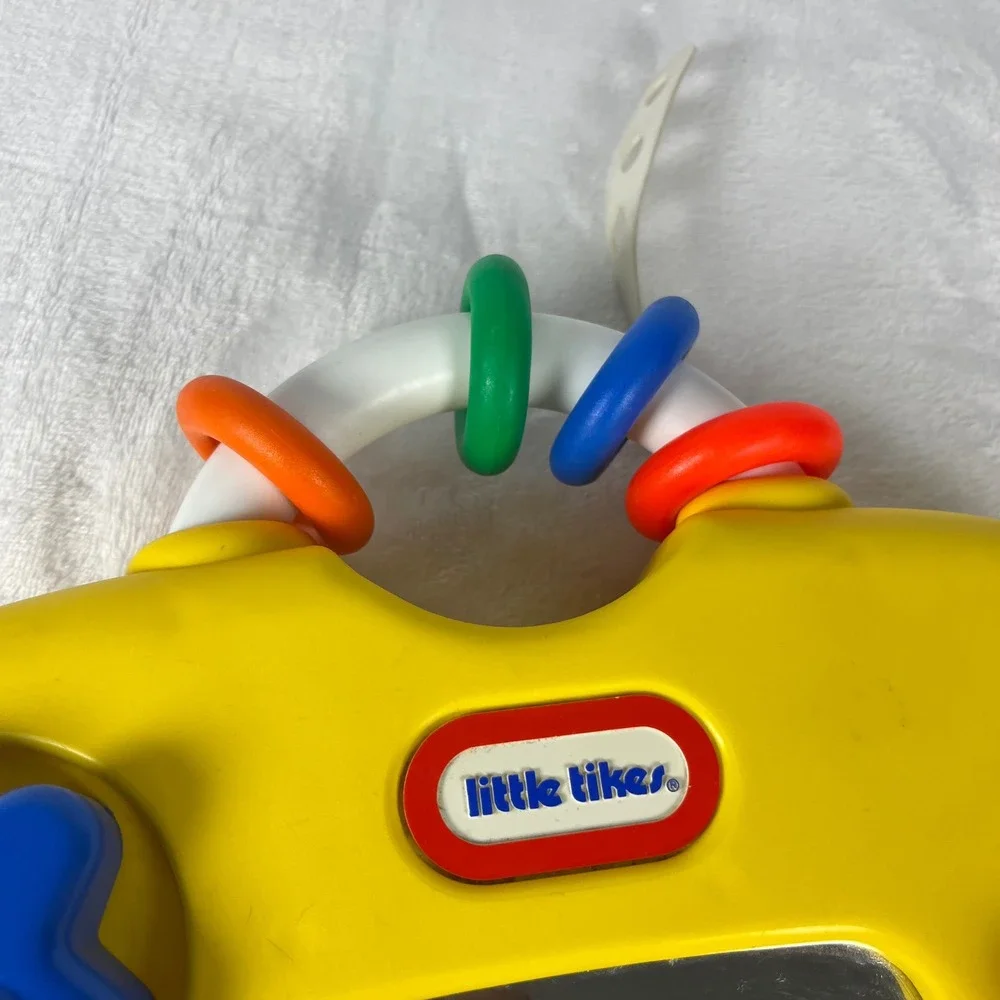 Little Tikes Vintage Baby Activity Center Crib Toy Yellow Mirror Rattle 1525-01